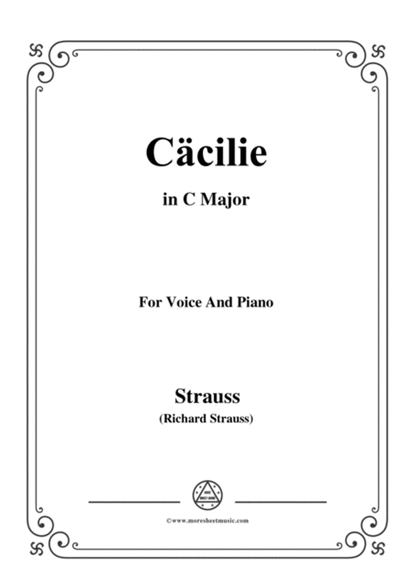 Richard Strauss-Cäcilie in C Major,for Voice and Piano image number null