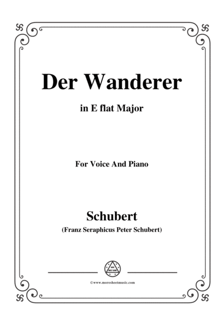 Schubert-Der Wanderer,Op.65 No.2,in E flat Major,for Voice&Piano image number null