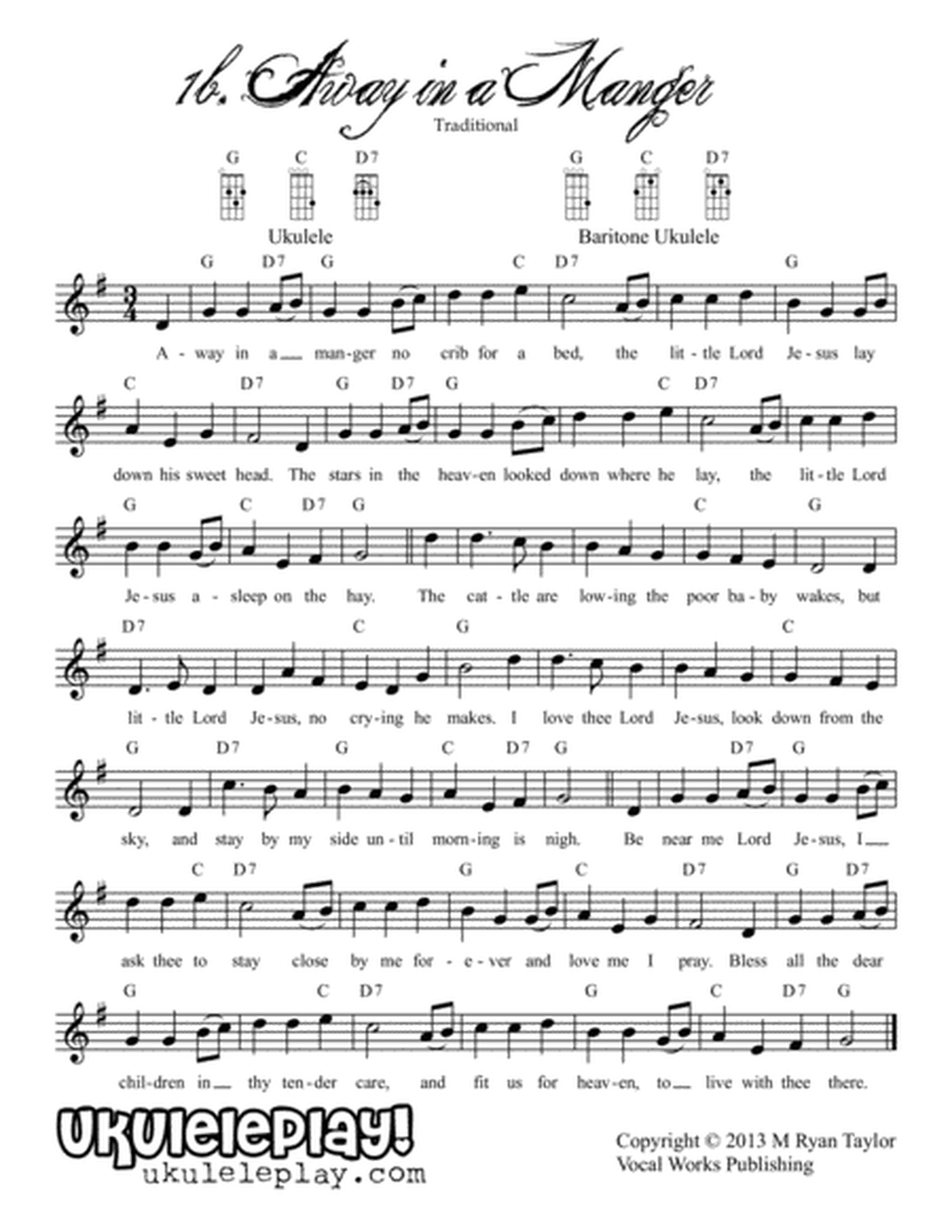 Christmas on 34th Street : 34 songs, 3-4 chords each, multiple keys for standard and baritone ukulel