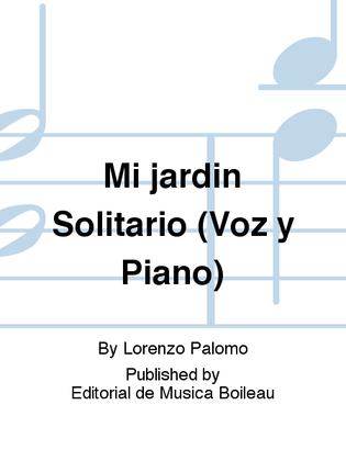 Book cover for Mi jardin Solitario (Voz y Piano)