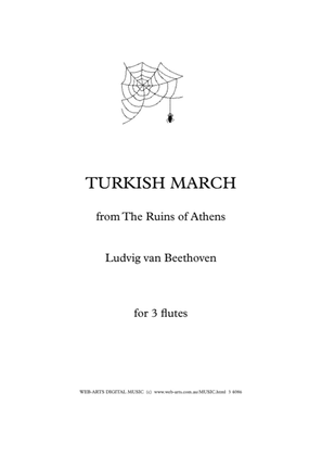 Book cover for TURKISH MARCH Easy arrangement for 3 flutes - BEETHOVEN