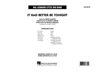 Book cover for It Had Better Be Tonight - Full Score
