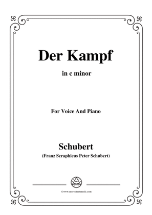 Schubert-Der Kampf,Op.110,in c minor,for Voice&Piano