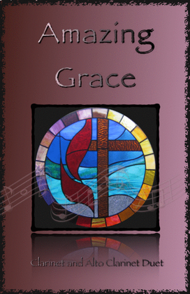 Book cover for Amazing Grace, Gospel style for Clarinet and Alto Clarinet Duet