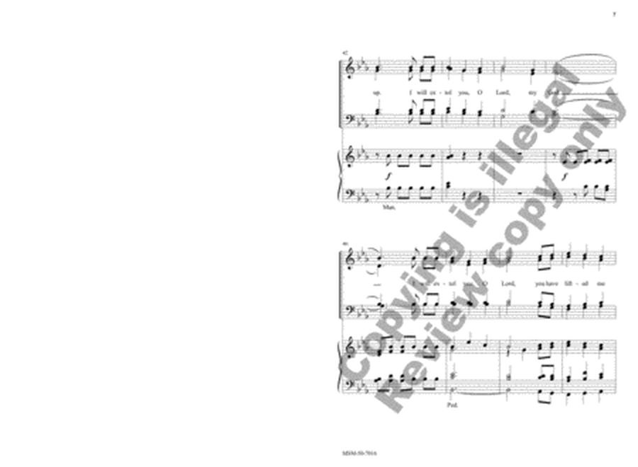 I Will Extol You, O Lord (Choral Score) image number null