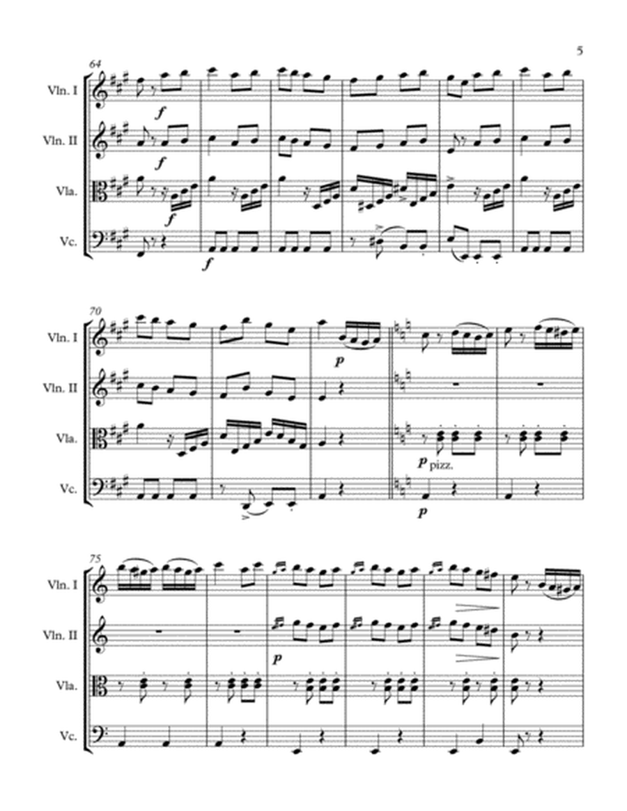Mozart, Rondo Alla Turca - String Quartet image number null