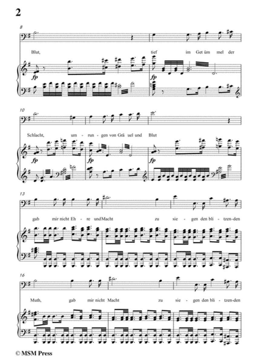 Schubert-Tief im Getümmel der Schlacht,in e minor,for Voice&Piano image number null