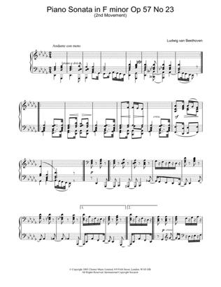 Book cover for Piano Sonata in F minor Op 57 No 23