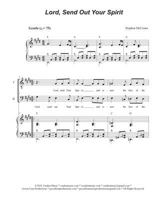 Lord, Send Out Your Spirit (Duet for Tenor and Bass solo)