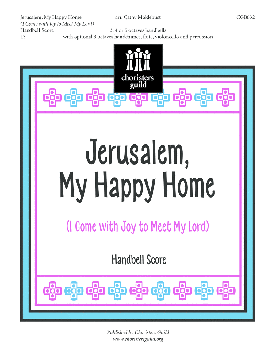 Jerusalem, My Happy Home - Handbell Score image number null