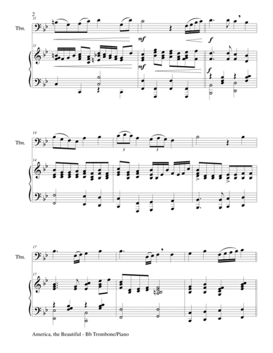 AMERICA, THE BEAUTIFUL (Duet – Trombone and Piano/Score and Parts) image number null