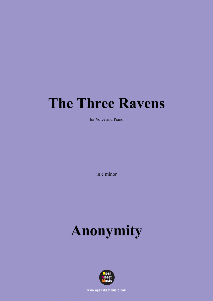 Anonymous-The Three Ravens,in e minor