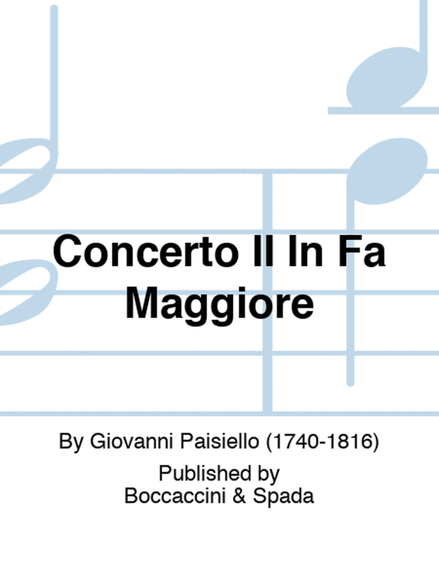 Concerto II in Fa Maggiore