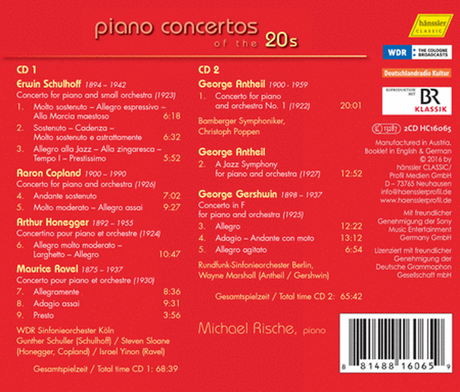 Piano Concertos of the 20s