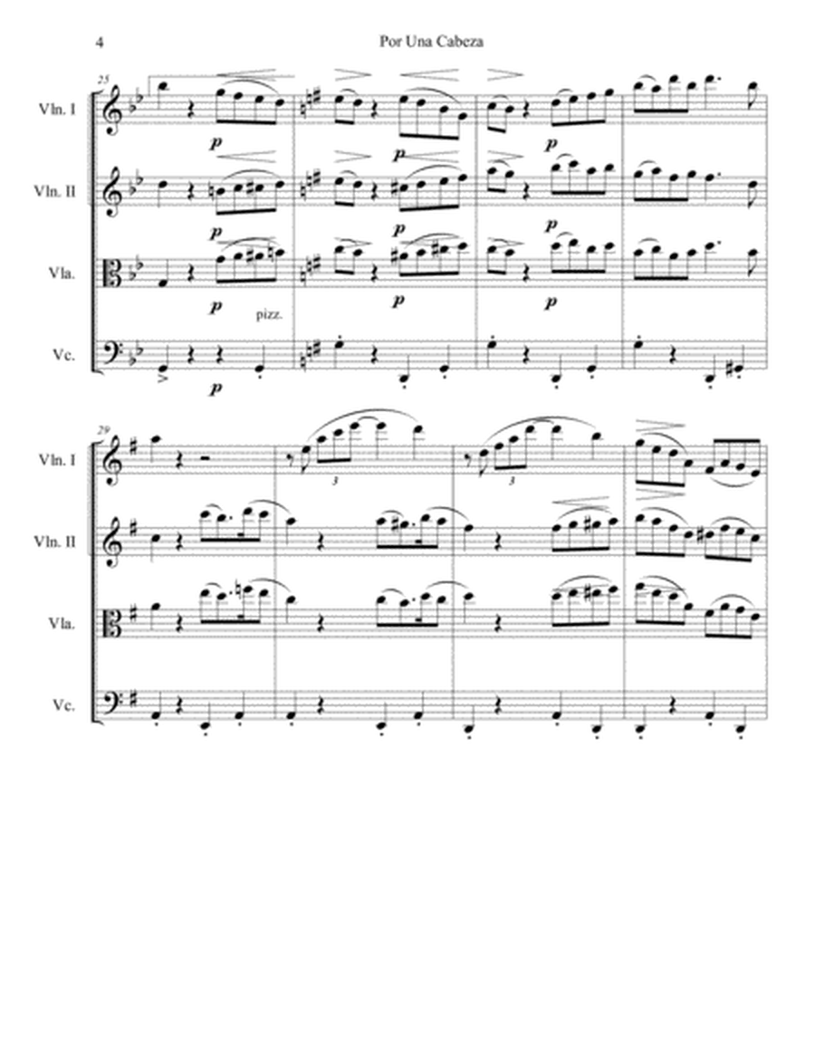 Por Una Cabeza (String Quartet) image number null