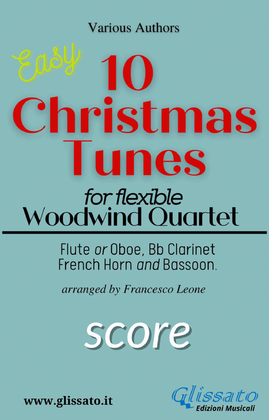 Book cover for 10 easy Christmas Tunes - Flex Woodwind Quartet (score)