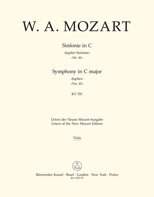 Book cover for Symphony, No. 41 C major, KV 551 'Jupiter Symphony'