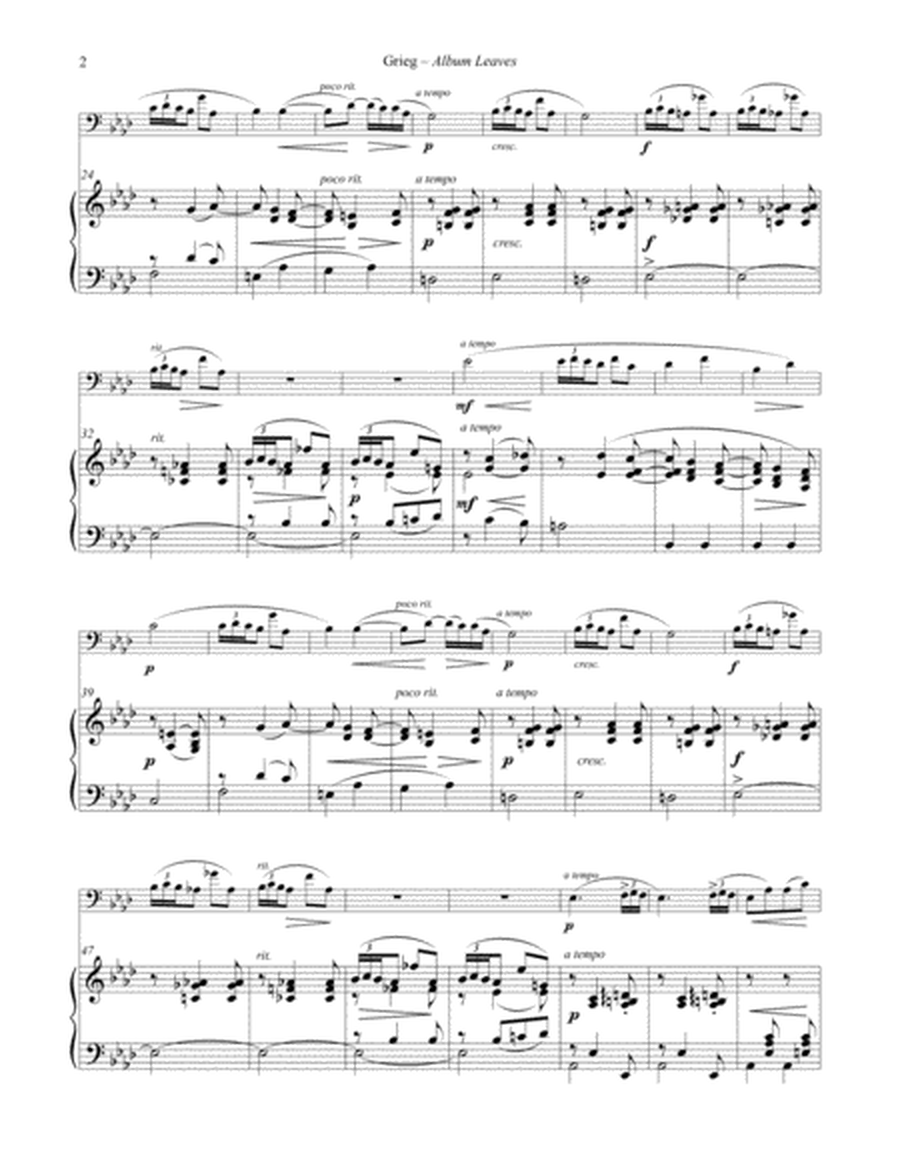 Album Leaves, Opus 28 for Euphonium and Piano