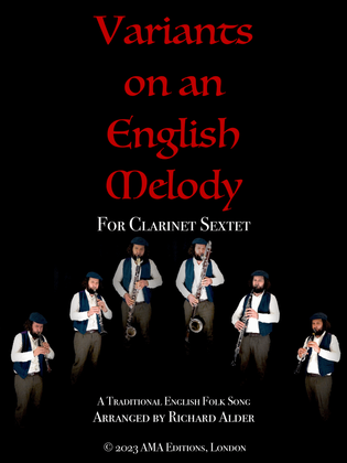 Book cover for Variants on an English Melody, for clarinet sextet or choir