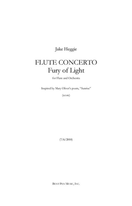 Book cover for Flute Concerto: Fury of Light (score)