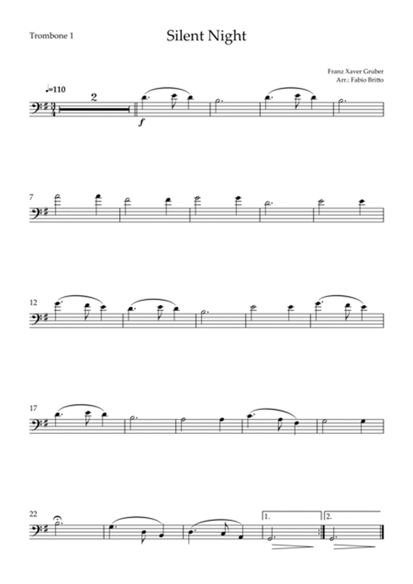 Silent Night (Christmas Song) for Trombone Quartet image number null