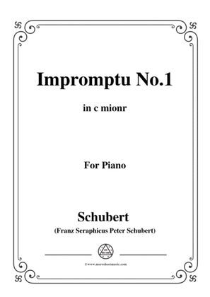 Book cover for Schubert-Impromptu No.1 in c mionr,for piano