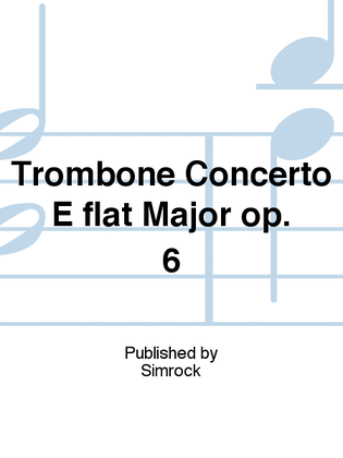 Book cover for Trombone Concerto E flat Major op. 6