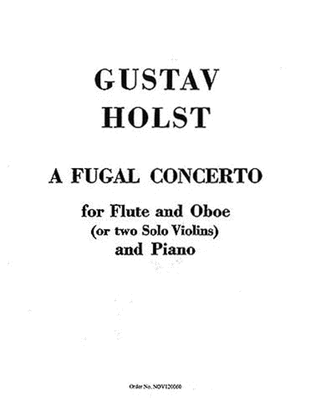 Book cover for Fugal Concerto Op. 40, No. 2