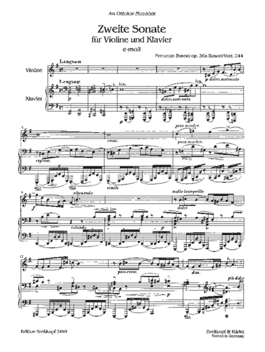 Sonata No. 2 in E minor Op. 36A K 244