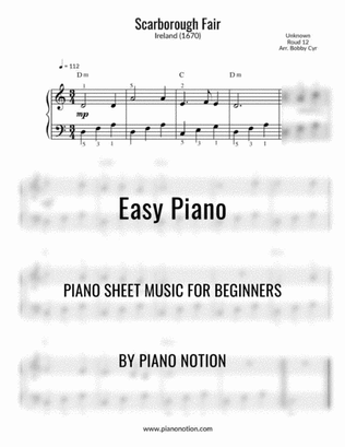 Book cover for Scarborough Fair (Easy Piano Solo)