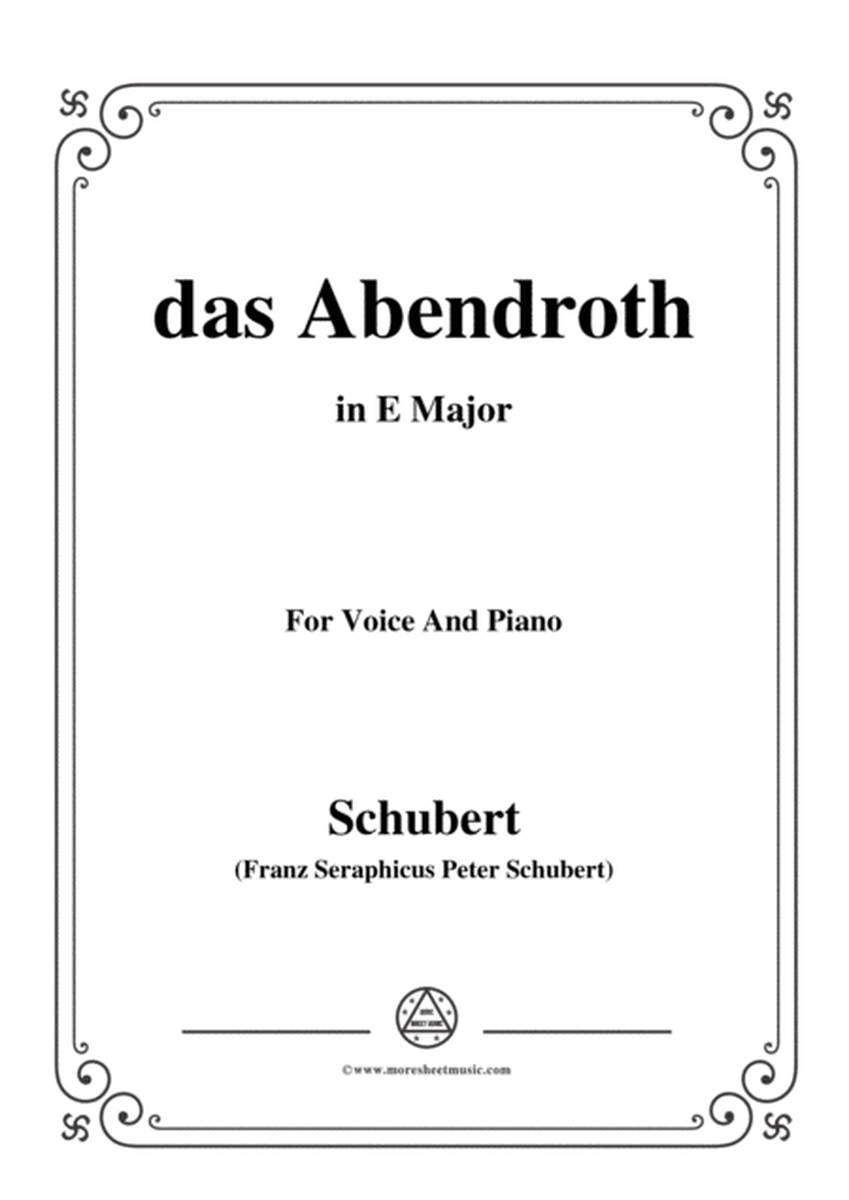 Schubert-Das Abendroth,in E Major,Op.173 No.6,for Voice and Piano image number null