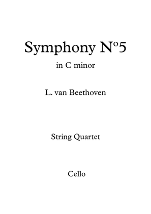 Book cover for Symphony 5th - L. van Beethoven - For String Quartet (Full Score and Parts)