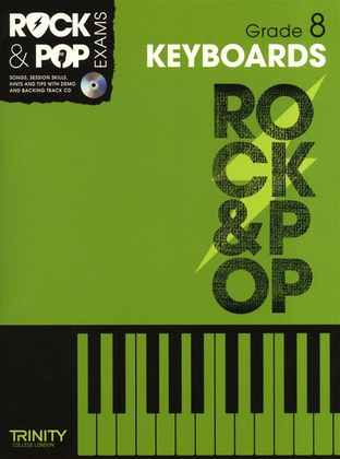 Book cover for Rock & Pop Exams Keyboards Grade 8 Book/CD