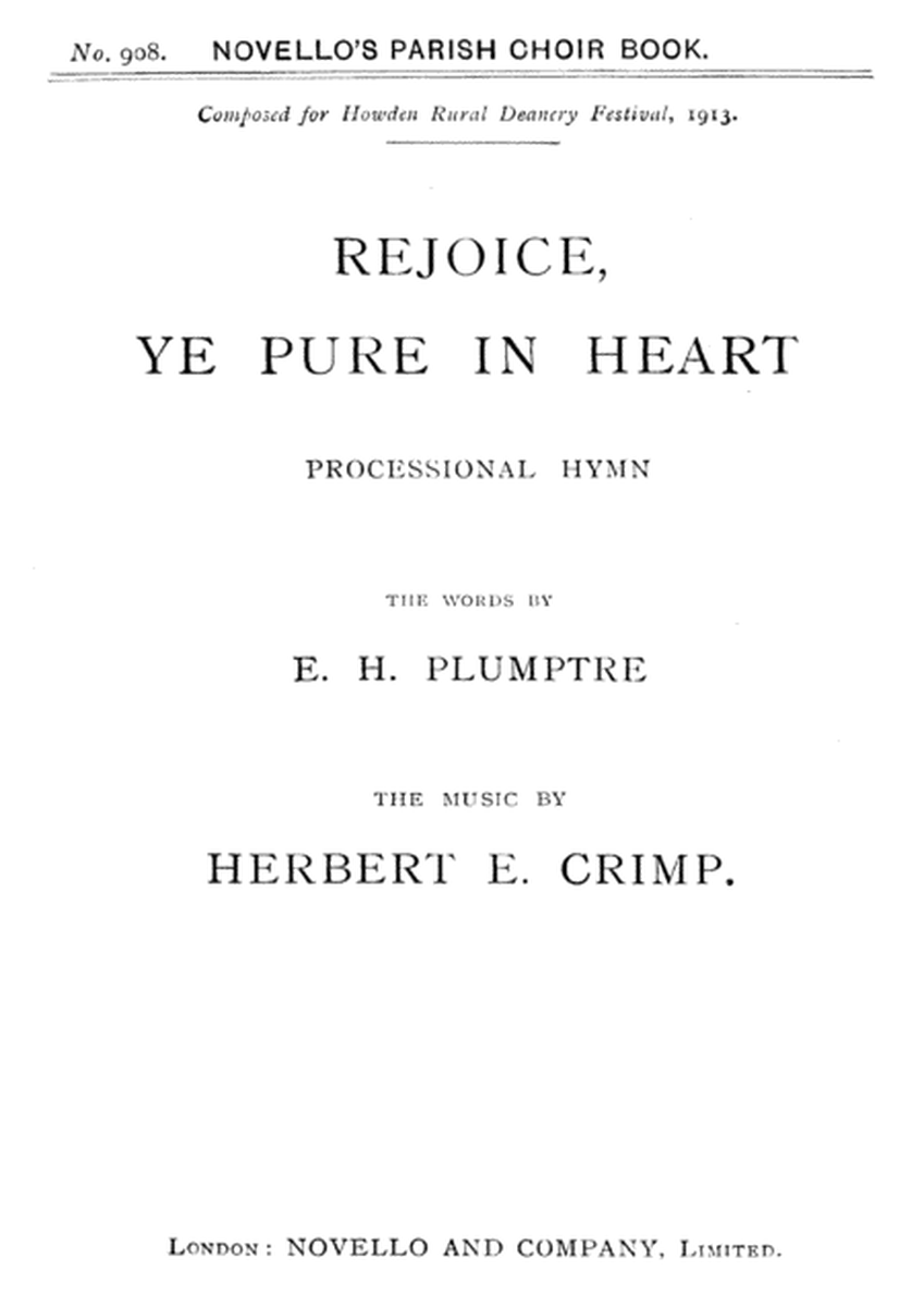 Rejoice Ye Pure In Heart (Hymn)