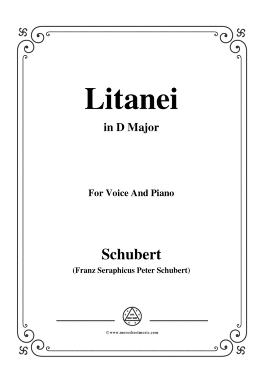 Schubert-Litanei in D Major,for voice and piano image number null
