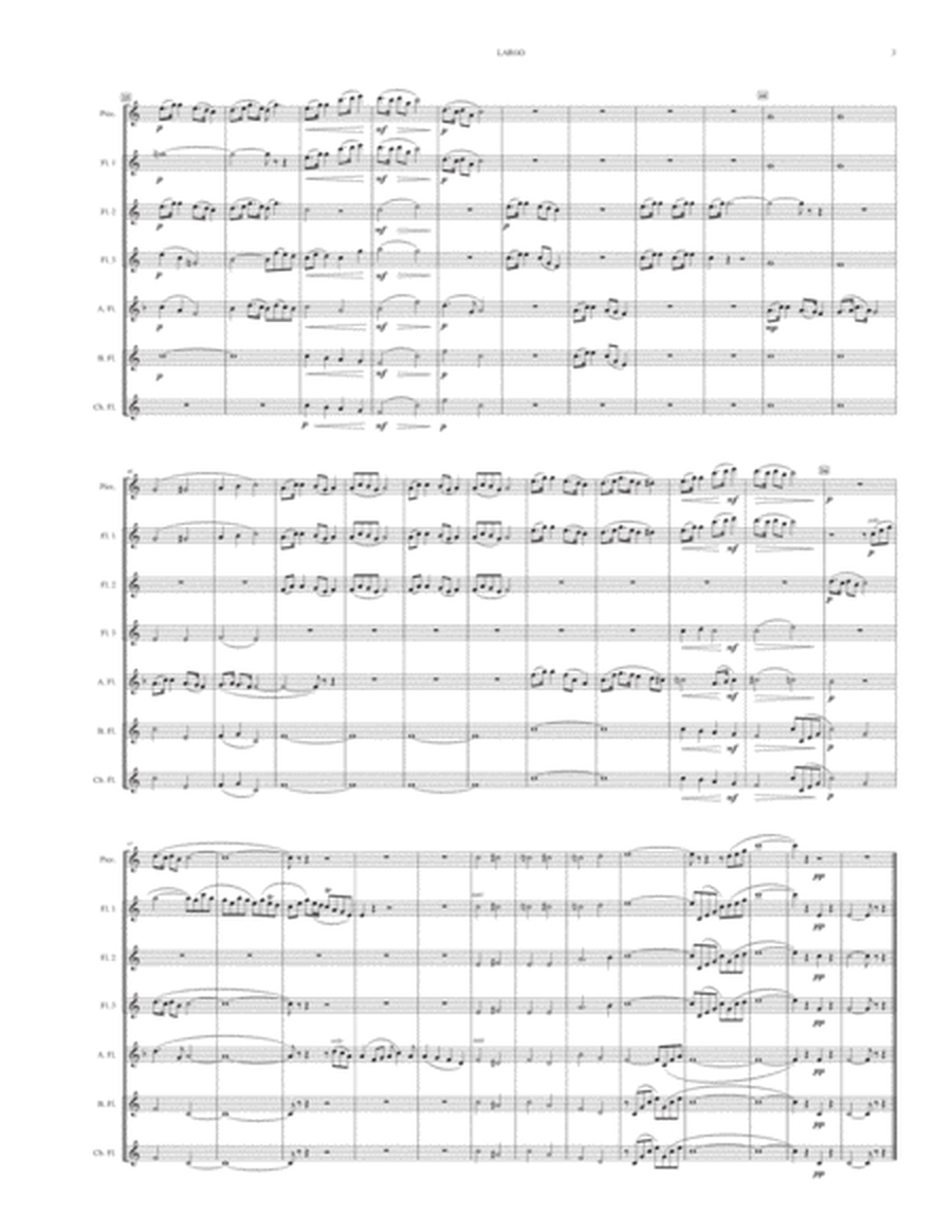 LARGO from The New World Symphony (for flute choir) image number null