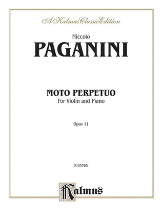 Book cover for Moto Perpetuo, Op. 11
