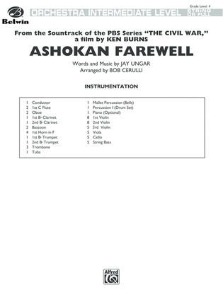 Book cover for Ashokan Farewell: Score
