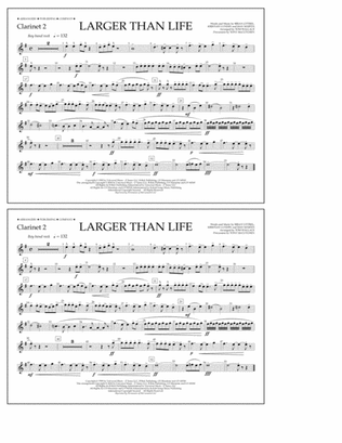 Book cover for Larger Than Life - Clarinet 2