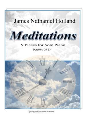 Book cover for Meditations Piano Solo Cycle of 9 Pieces