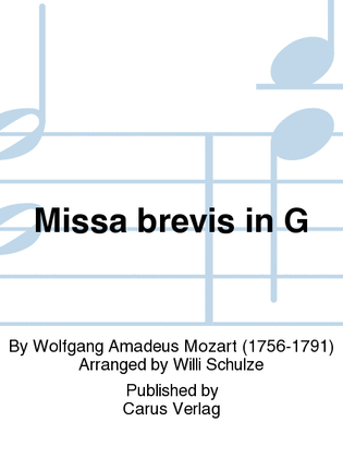 Book cover for Missa brevis in G major