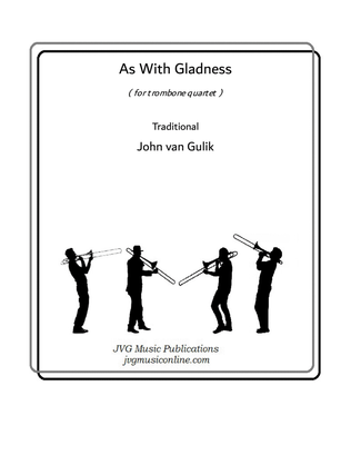 Book cover for As With Gladness - Trombone Quartet