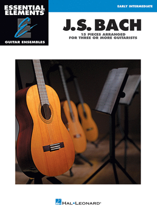 Book cover for J.S. Bach – 15 Pieces Arranged for Three or More Guitarists