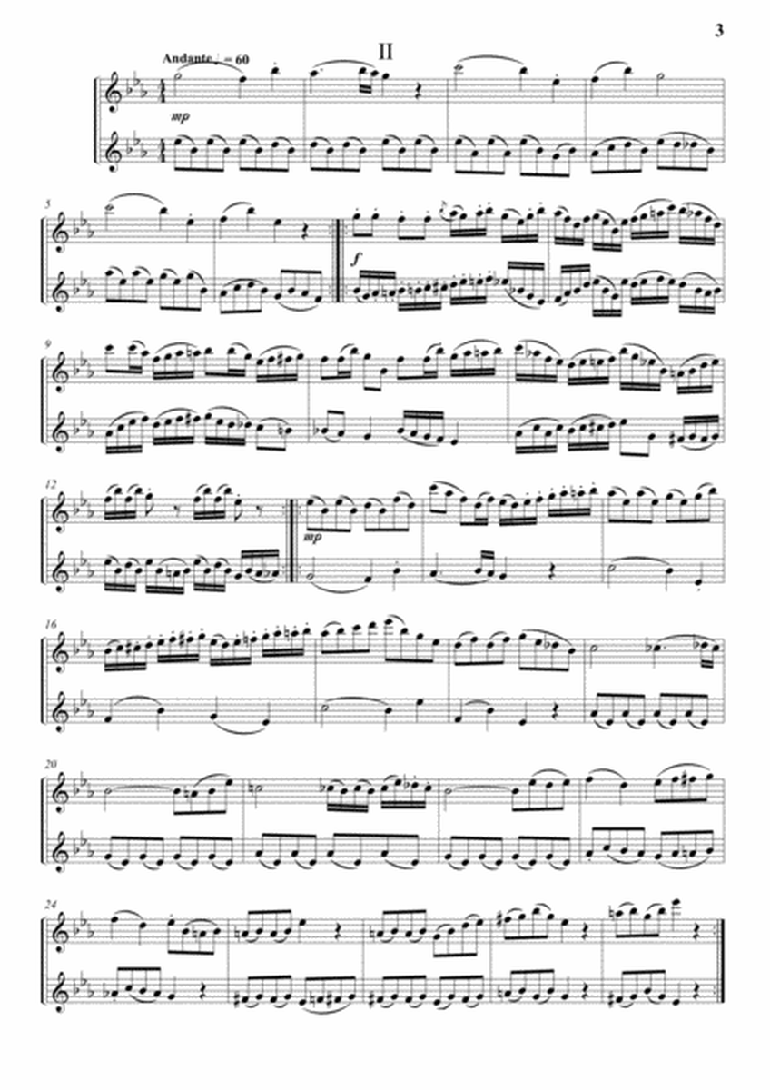 Three Page Sonata No. 1 (for 2 Flutes)