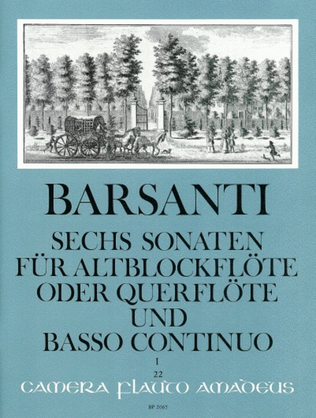 Book cover for 6 Sonatas Op. 1 Vol. I: 1-3