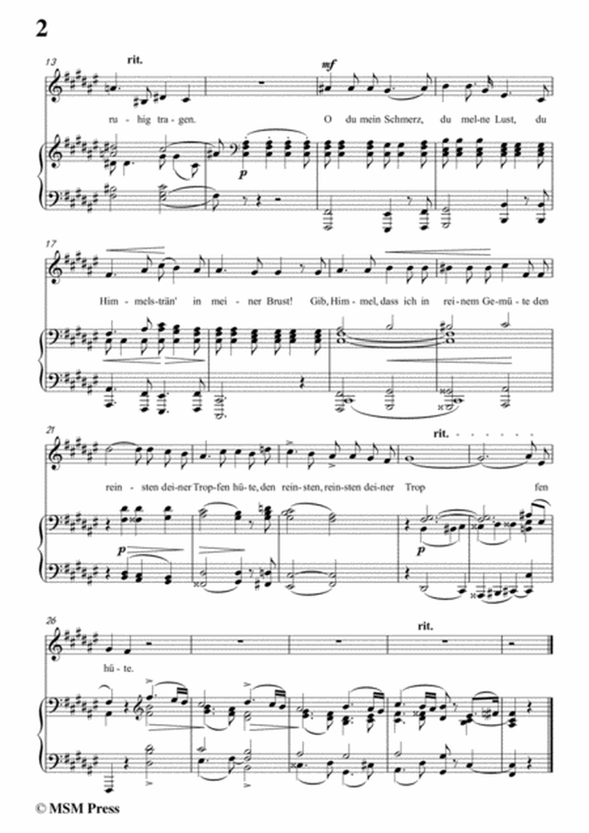 Schumann-Der Himmel hat eine träne geweint,in F sharp Major,for Voice and Piano image number null