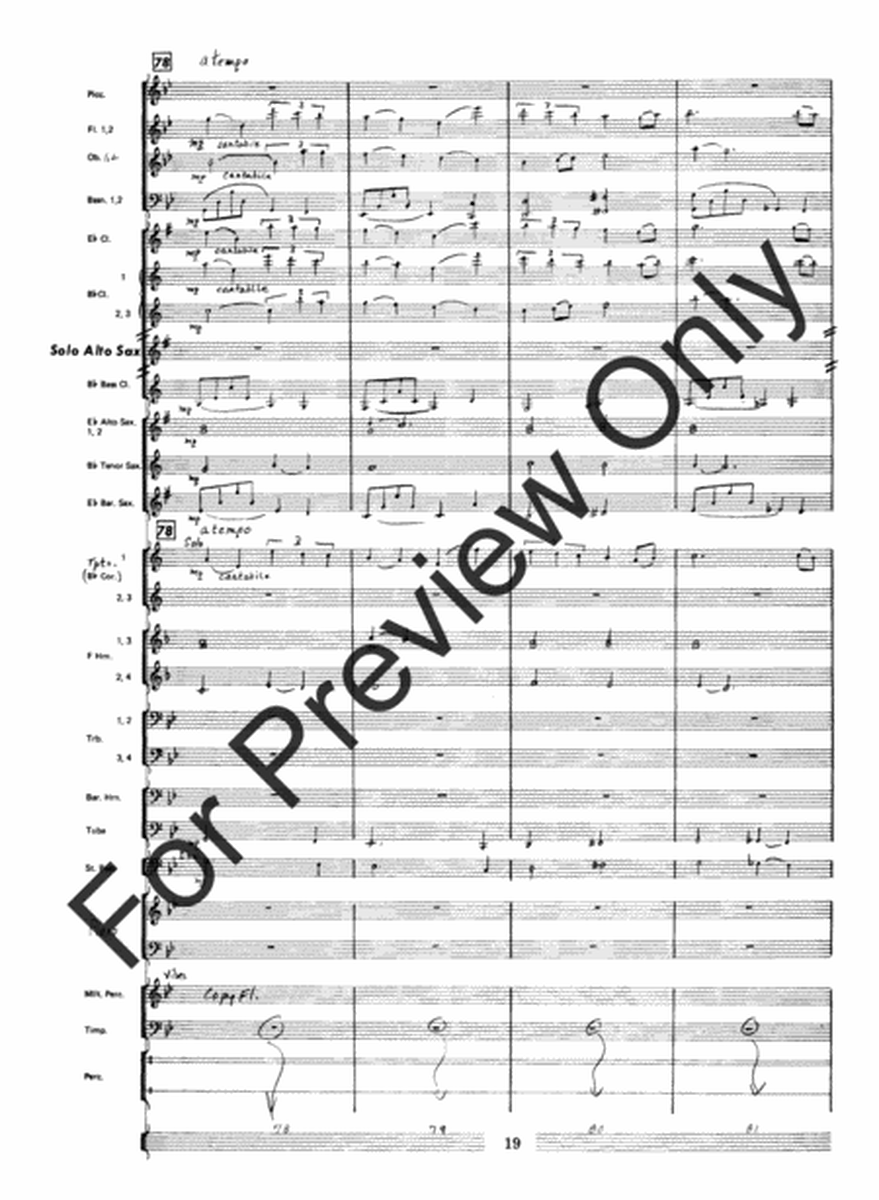 Fantasia For Alto Saxophone Concert Band - Full Score