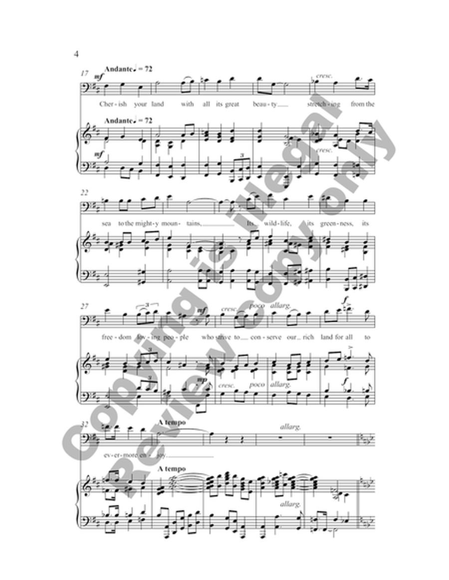 Cherish Your Land (Choral score)