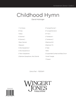 Book cover for A Childhood Hymn - Full Score