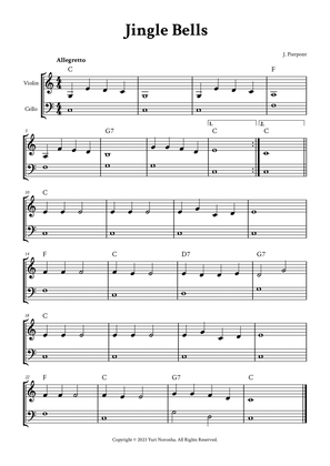 Jingle Bells - Violin and Cello (C Major)